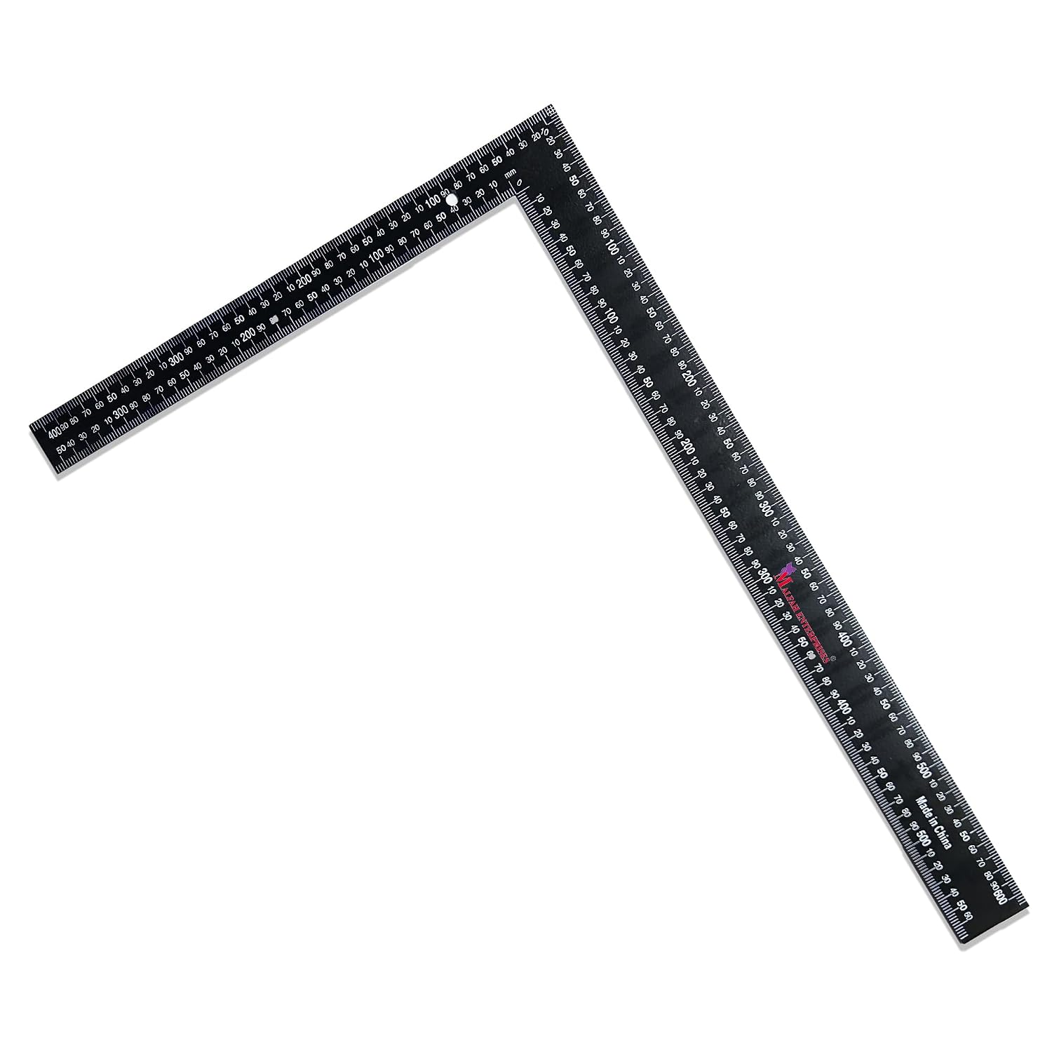 Malfah L Square Ruler Aluminum Alloy Carpenter L Shape Angle Square Ruler,250 mm 600 mm MAF 400 MMX600 MM 16" X 24"