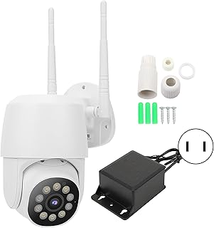 Yinhing Home Security Camera, Security Camera Outdoor Network Wireless WiFi 360 Degree Dome Panoramic Monitor Power Adapter AC 100Vâ€‘240V (US Plug)