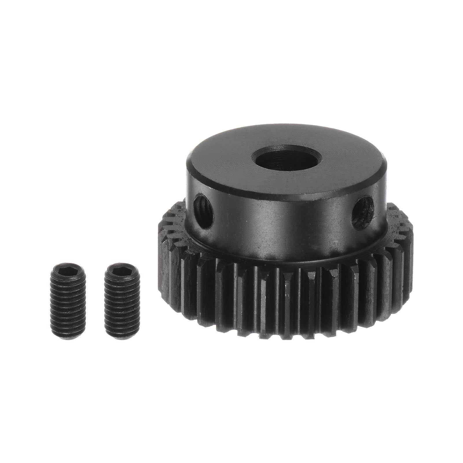 Spur Gear 8mm Bore Pinion Gear 34T Mod 1 45# Steel Motor Gear for RC Car Replacement Parts Accessories Electric Grinder Gearbox Reduction Gear Gear Reducer