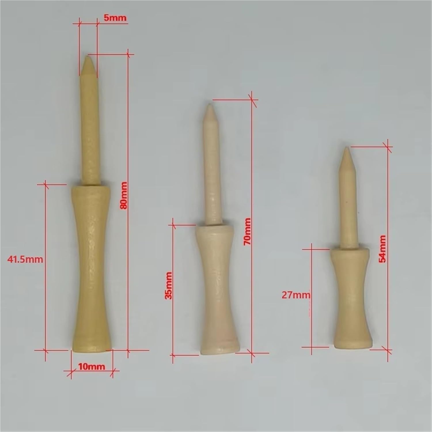 Step Down Golf Tees Wooden 50 Piece Pack