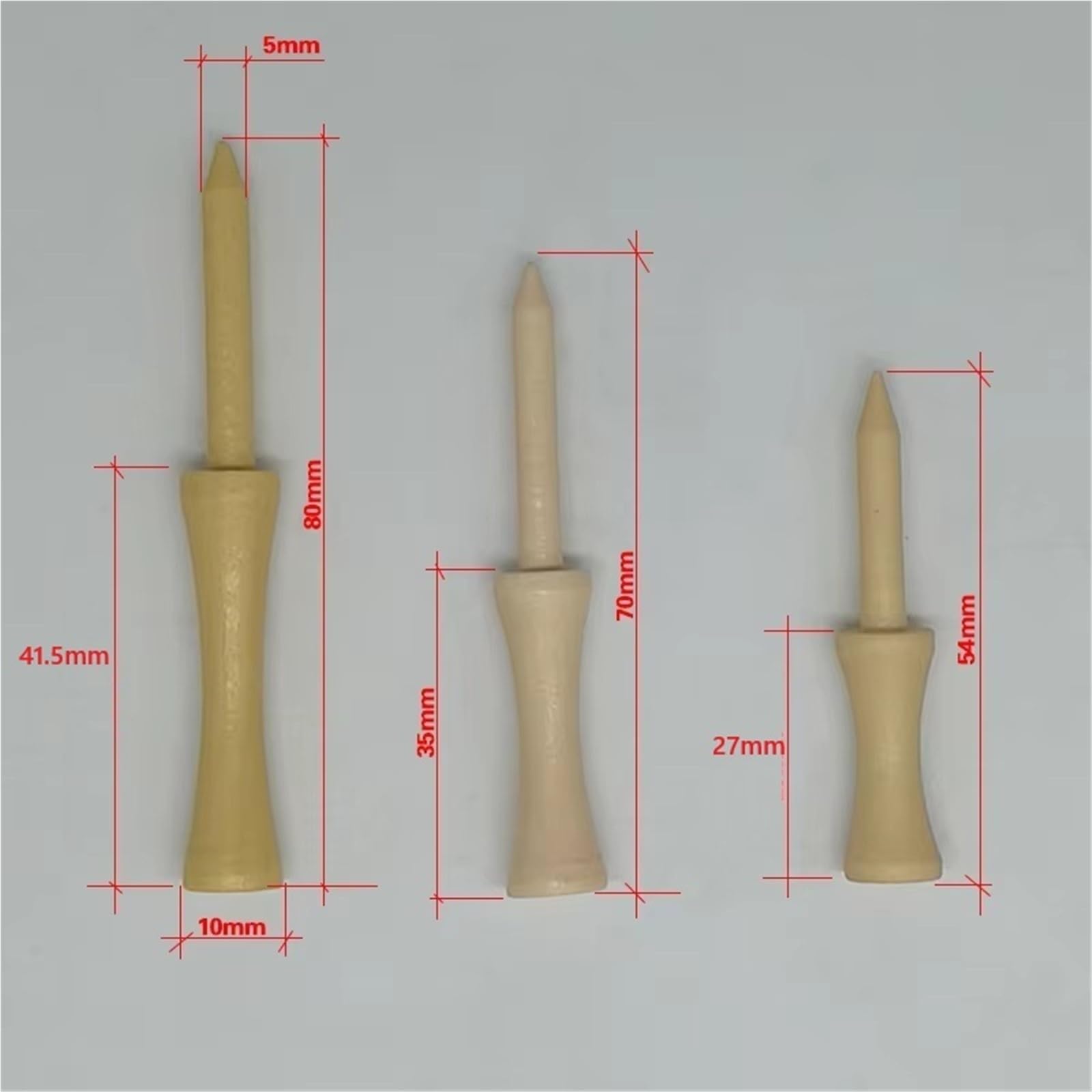 Step Down Golf-Tees aus Holz, 50-teilige Packung