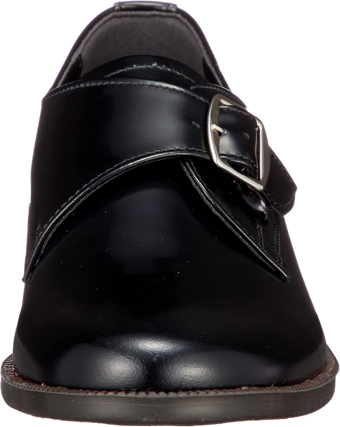Haruta Women's Monk Strap Shoes, 237 Genuine Leather, 2E, Braun, 8