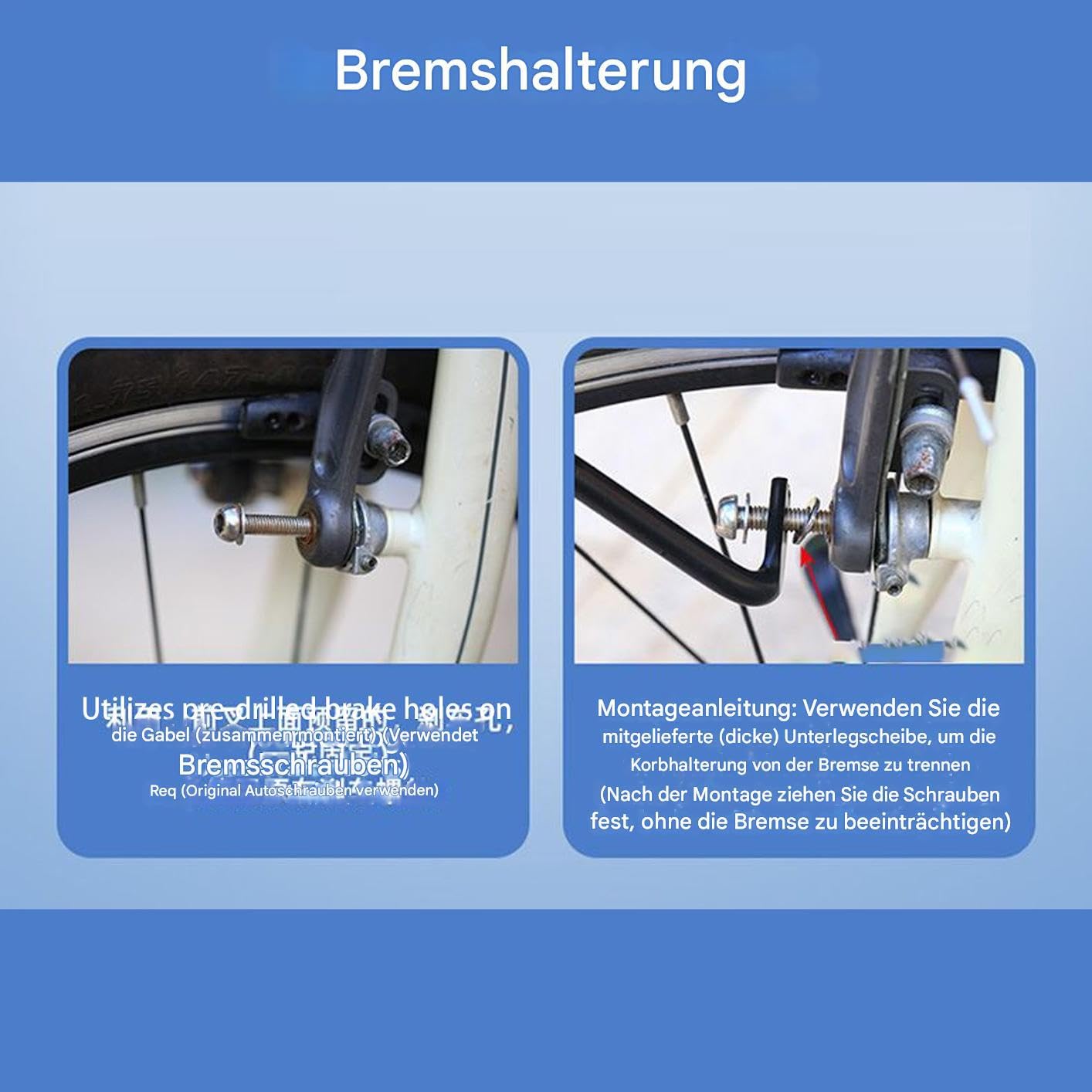 Cestino anteriore per bicicletta elettrica, in lega di alluminio, leggero, senza supporto per freno a trapano, organizer per bicicletta per crociere, pendolari, equitazione, cibo, picnic