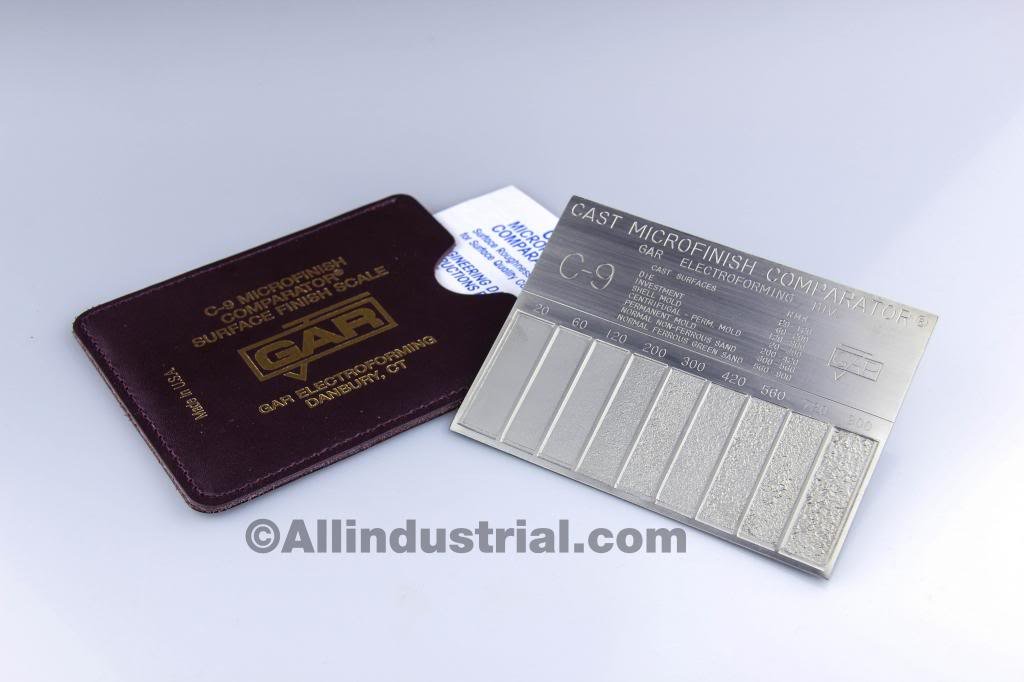 Gar Surface Roughness Scale C9 Cast Mocrofinish Surface Comparator