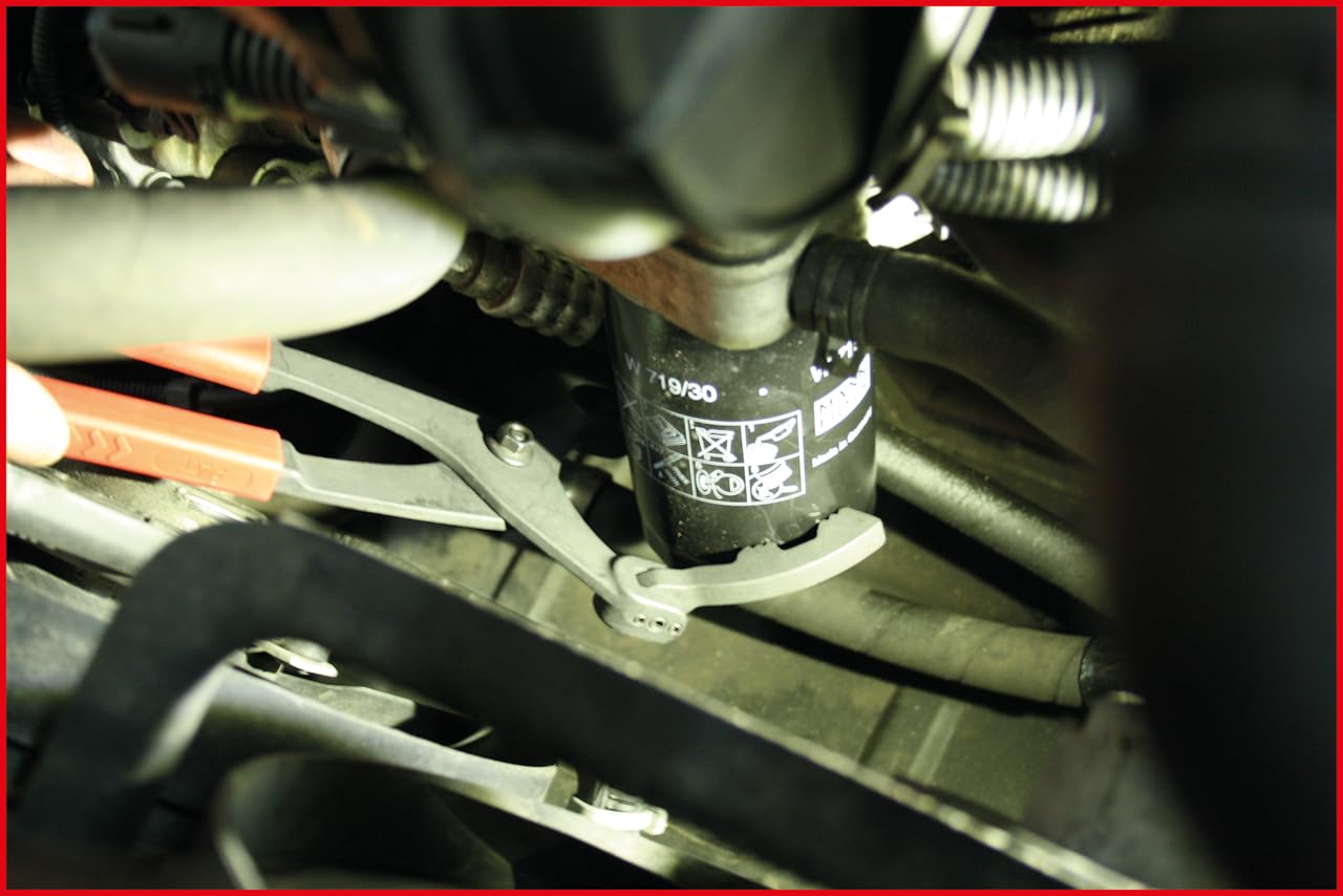 KS Tools 150.3129 Alicate Universal del filtro de combustible con mordaza en angulo