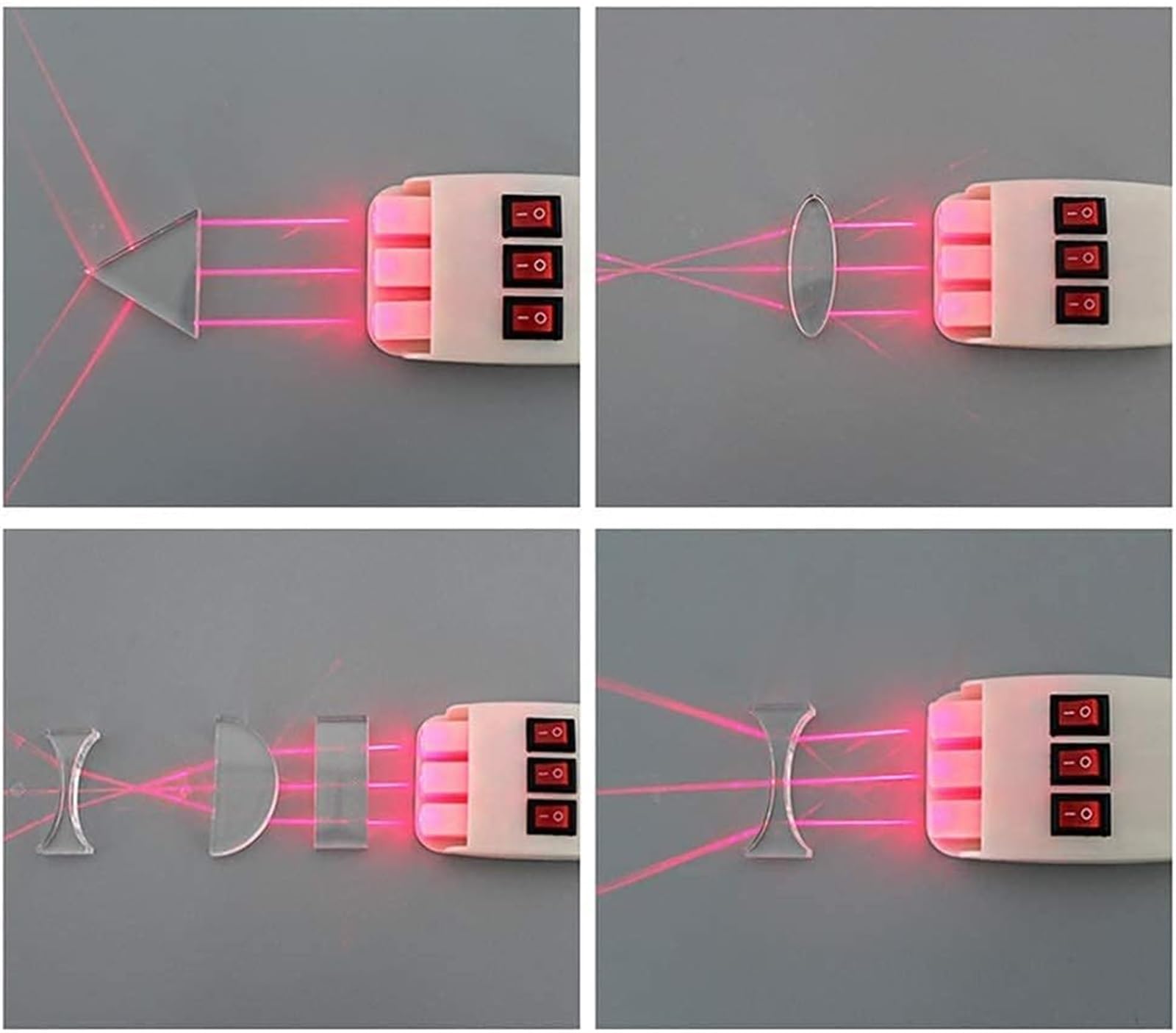 Optisches Experimentier-Set, große konkave und konvexe Linsen, wissenschaftliches Modell für Lochbilder