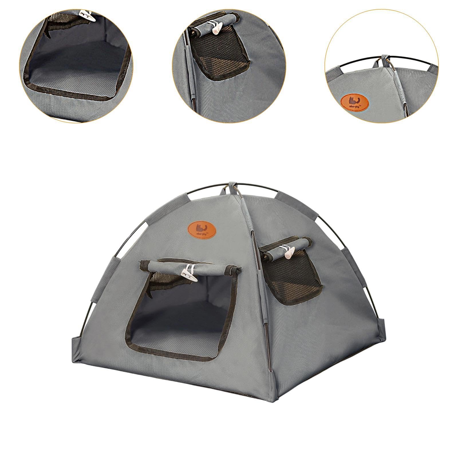 Cat Tent House Rifugio per Gatti Tenda Animali Domestici Cuccia Portatile Materiale Oxford per Animali Fino a 2kg Adatta per Balcone Terrazzo Interni, XL
