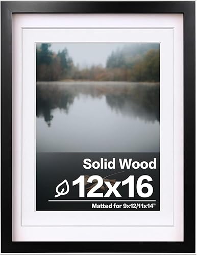 Vista 549 de Egofine Portarretratos de 9 x 12 pulgadas hecho de madera maciza con plexiglás, fotos de 5 x 7/6 x 8 con paspartú o de 9 x 12 pulgadas sin paspartú