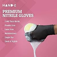 Vista 6 de Hand-E Touch Disposable Nitrile Gloves 1000 Count Case - Latex Free, Powder Free, Surgical Medical Exam Gloves -Bulk Supply