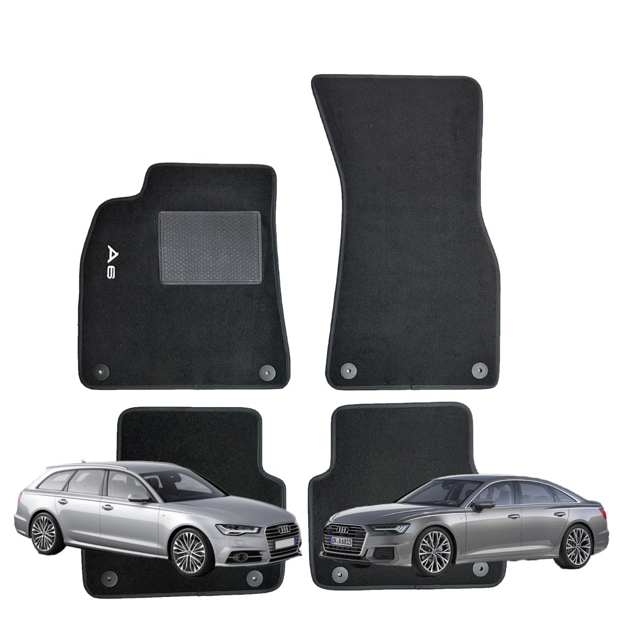 Tappetini Velluto Toyota Land Cruiser J90 J95 (1996-2001) - Set 4pz Nero