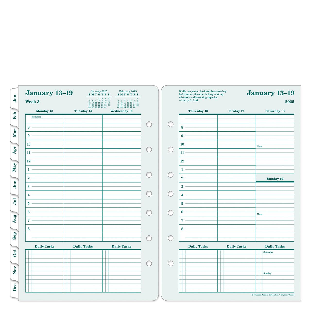 FranklinCovey - Original Weekly Ring-Bound Planner (Classic, Jan 2025 - Dec 2025)
