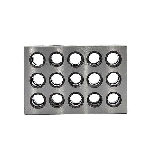 Miniatura 5 de 1 par de bloques de 2 x 3 pulgadas, 23 agujeros, acero endurecido HRC 57-62 123 bloques de configuración de maquinista de precisión
