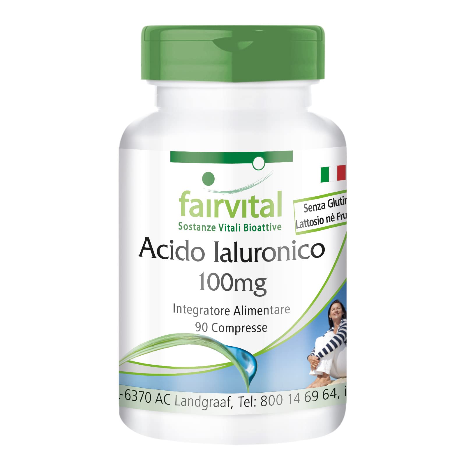 fairvital Acido ialuronico 100 mg, 90 compresse, VEGANO