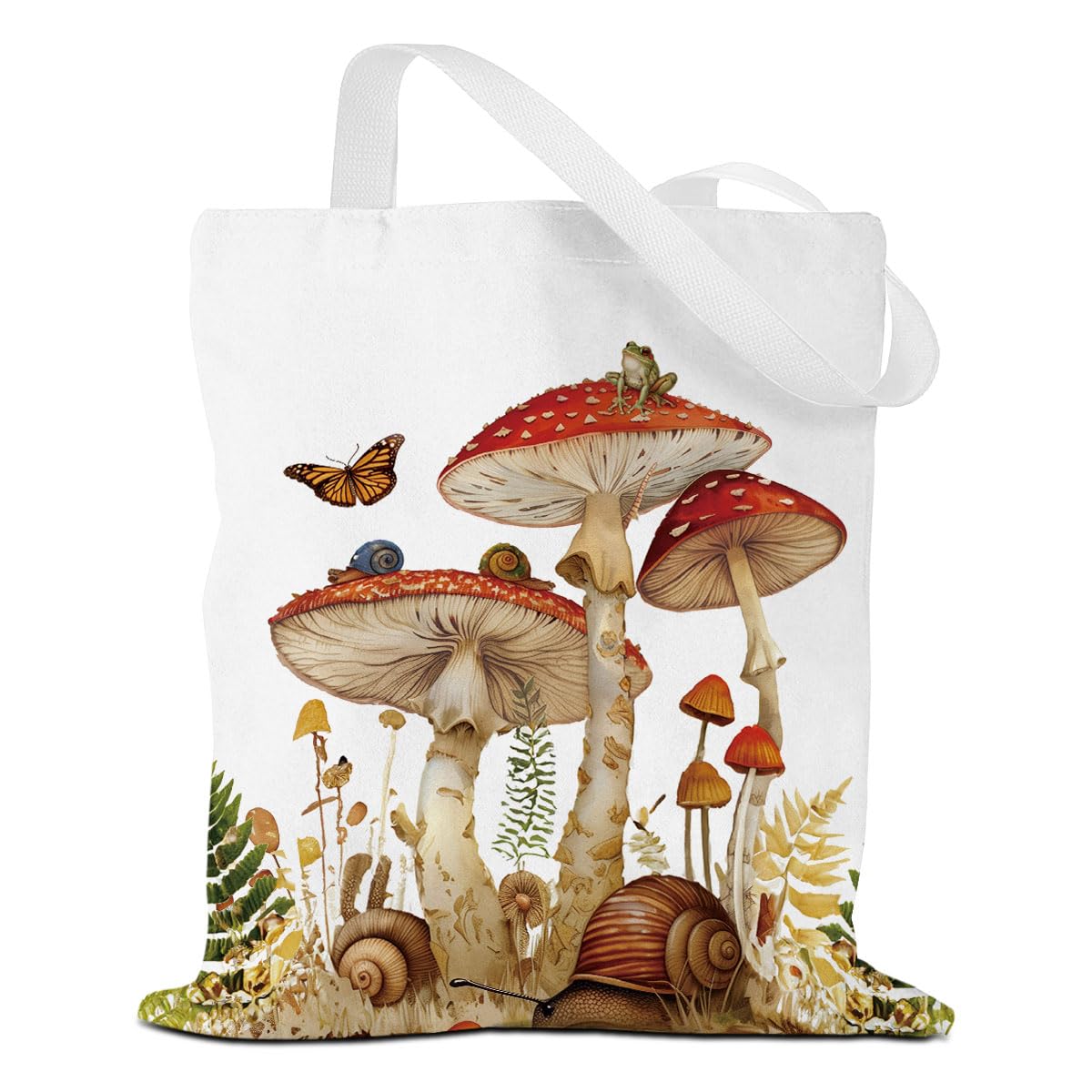 Mystic Sun and Moon Tote Bag Cottagecore Reusable Grocery Bags Sea Animals Western Cat Lover Gifts Weekender Bag