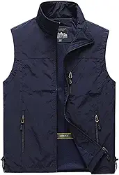 Colete masculino de trabalho, safári, pesca, forrado com lã, para uso ao ar livre, sem mangas