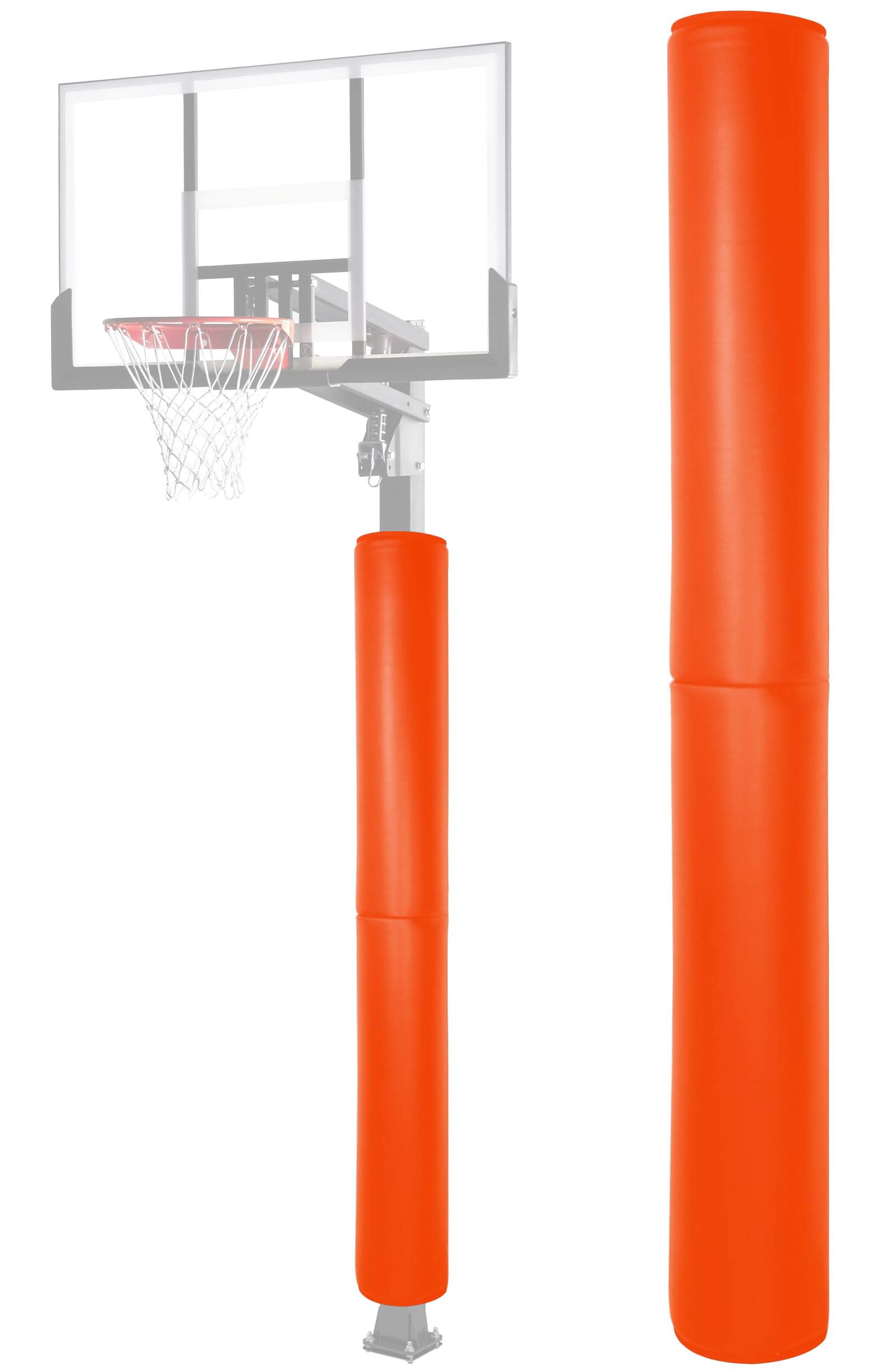 Basketball Pole Pad, Heavy Duty Safety Pole Pads for Player Protection, 72" Tall Weatherproof Protective Padding for 2.5" - 6" Diameter Poles,