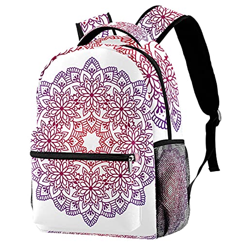 Sac à dos de voyage enfant avec porte-bouteille mandala