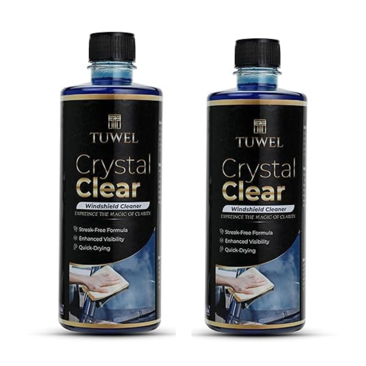 Tuwel Crystal Clear Windsheild Washer For Car | Liquide Windshield Cleaner in concentrated Form | Get instant & Streak Free Car Glass | Wiper Fluid – Enhanced Visibility & Quick Drying (PACK OF 2) Tuwel Crystal Clear Windsheild Washer For Car | Liquide Windshield Cleaner in concentrated Form | Get instant & Streak Free Car Glass | Wiper Fluid – Enhanced Visibility & Quick Drying (PACK OF 2)