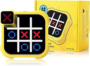 iDensic Electronic Tic Tac Toe Bolt Game, 3-in-1 Handheld Puzzle Console with Silent Mode, Portable Travel Game for Kids & Adults Ages 3+