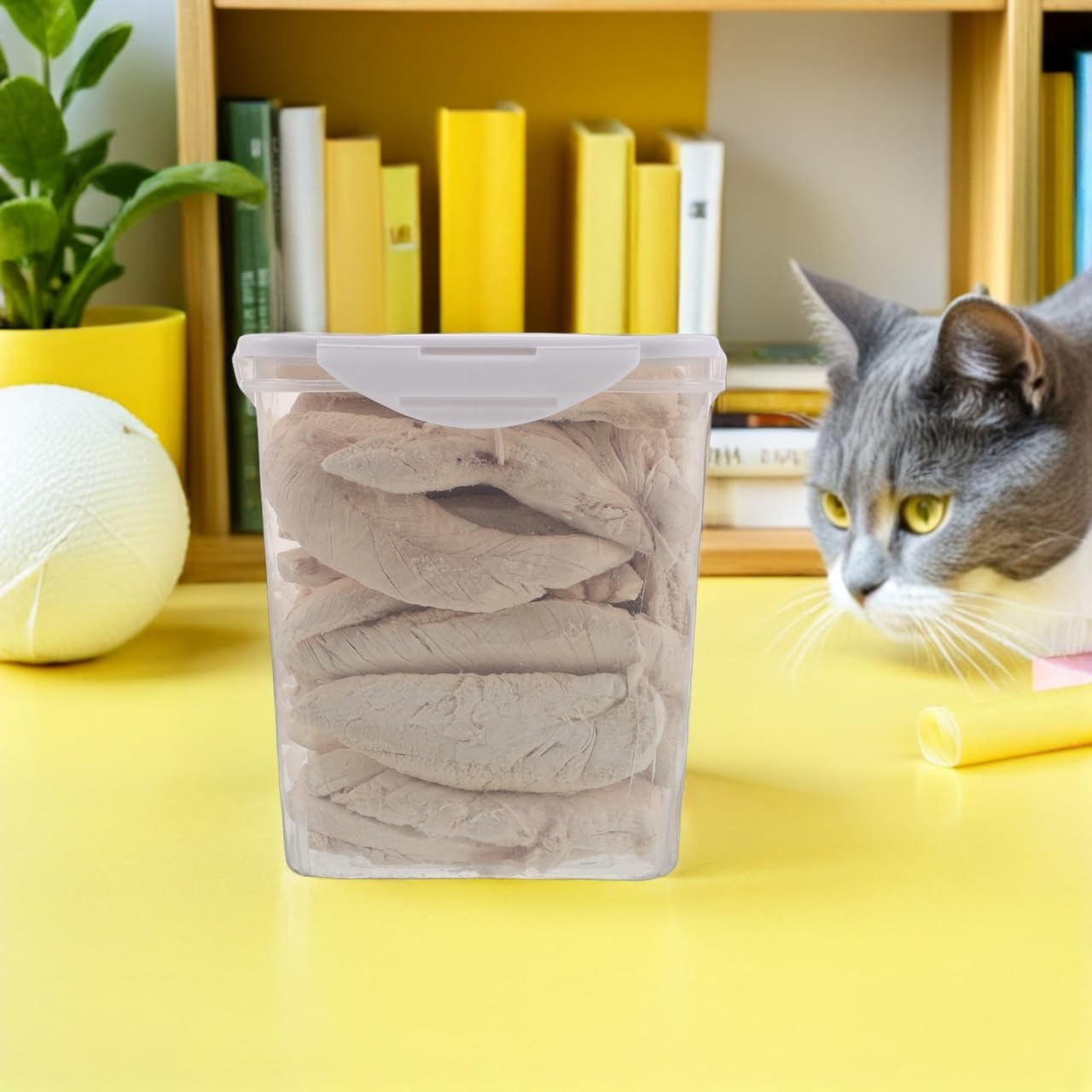 Kichvoe Gefriergetrocknete Katzenleckerlis 500G – Proteinreiche HüHnchen Snacks FüR Zahnpflege Und Kauspaß Magenschonende Leckerlis FüR Kitten Und Katzen Kleine Trockenleckerlis FüR Gesunde ZäHne