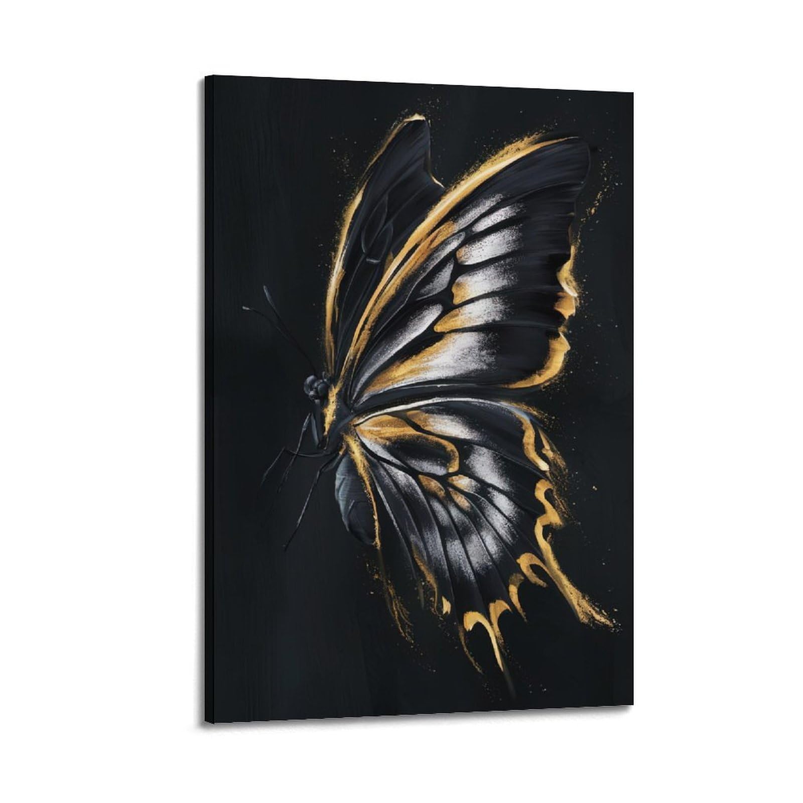 WZKTCL Animal Poster Butterfly in The Dark Poster Decorative Painting Canvas Wall Posters And Art Picture Print Modern Family Bedroom Decor Posters 24x36inch(60x90cm)
