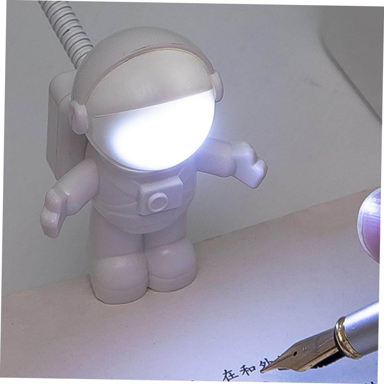 Housoutil Creative Astronaut Led USB Night Light Flexible Spaceman Lamp for Laptop Computer and Bedside Reading Adorable Design for Boys and Girls and Adults for