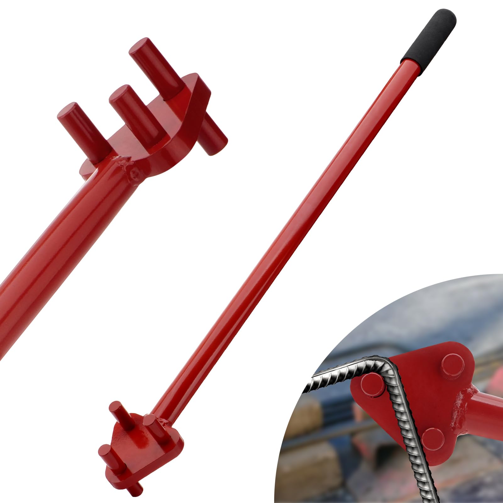 Manual Rebar Bender for 5/8" Rebar, Hand Operated Rebar Bending Tool