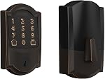 Schlage Encode Smart Wi-Fi Deadbolt Lock with Touchscreen Keypad, Keyless Front Door Entry, App Control, Alexa, Google Home and Airbnb Compatible, Matte Black, BE489WB CEN 622