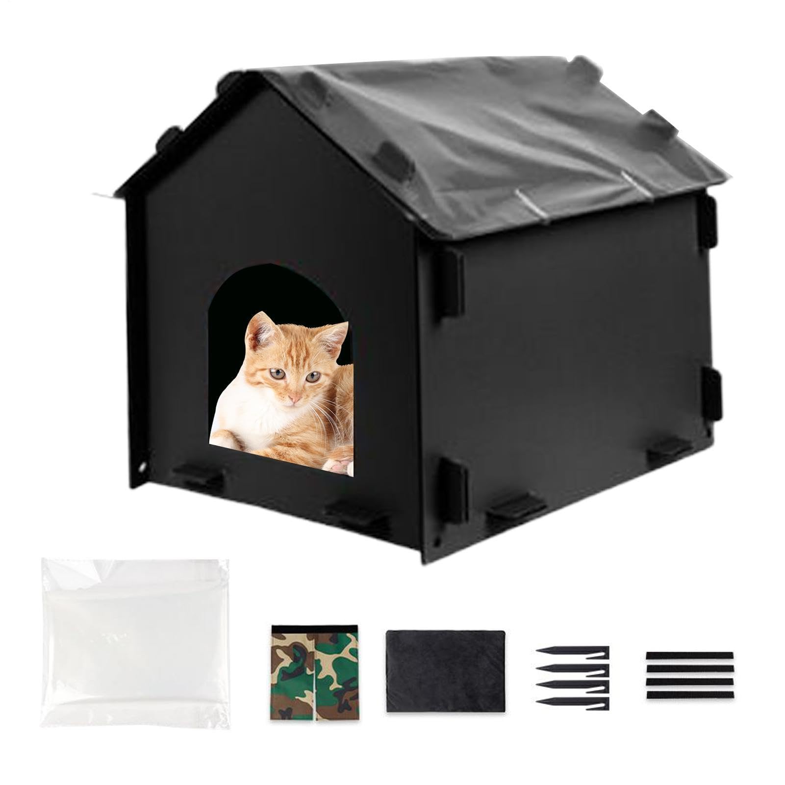 Rifugio Per Gatti Randagi Casa Per Animali Domestici Isolata Sicura E | Recinto Per Animali Esterno Rifugio Adatto A Comunità Balcone Patio Giardino Cortile Garage