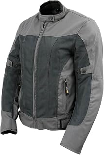 Xelement XS22012 Women's 'Shade' Grey Textile and Mesh Scooter Motorcycle Biker Jacket with X-Armor Price In India