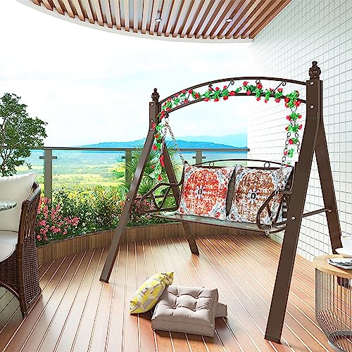 Toengs Boho Throw Pillow Covers Set Of 4 Outdoor Linen Pillow Covers Bed Decorative Couch Pillow Covers - Bohemian Style Ethnic Design Carpet Pattern Vintage Rust Coral Floral Square Pillowcase #TOP6