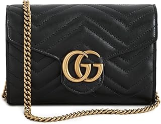 Shopbop Archive Women's Pre-Loved Gucci Marmont Chain Wallet, Matelasse, Black, One Size