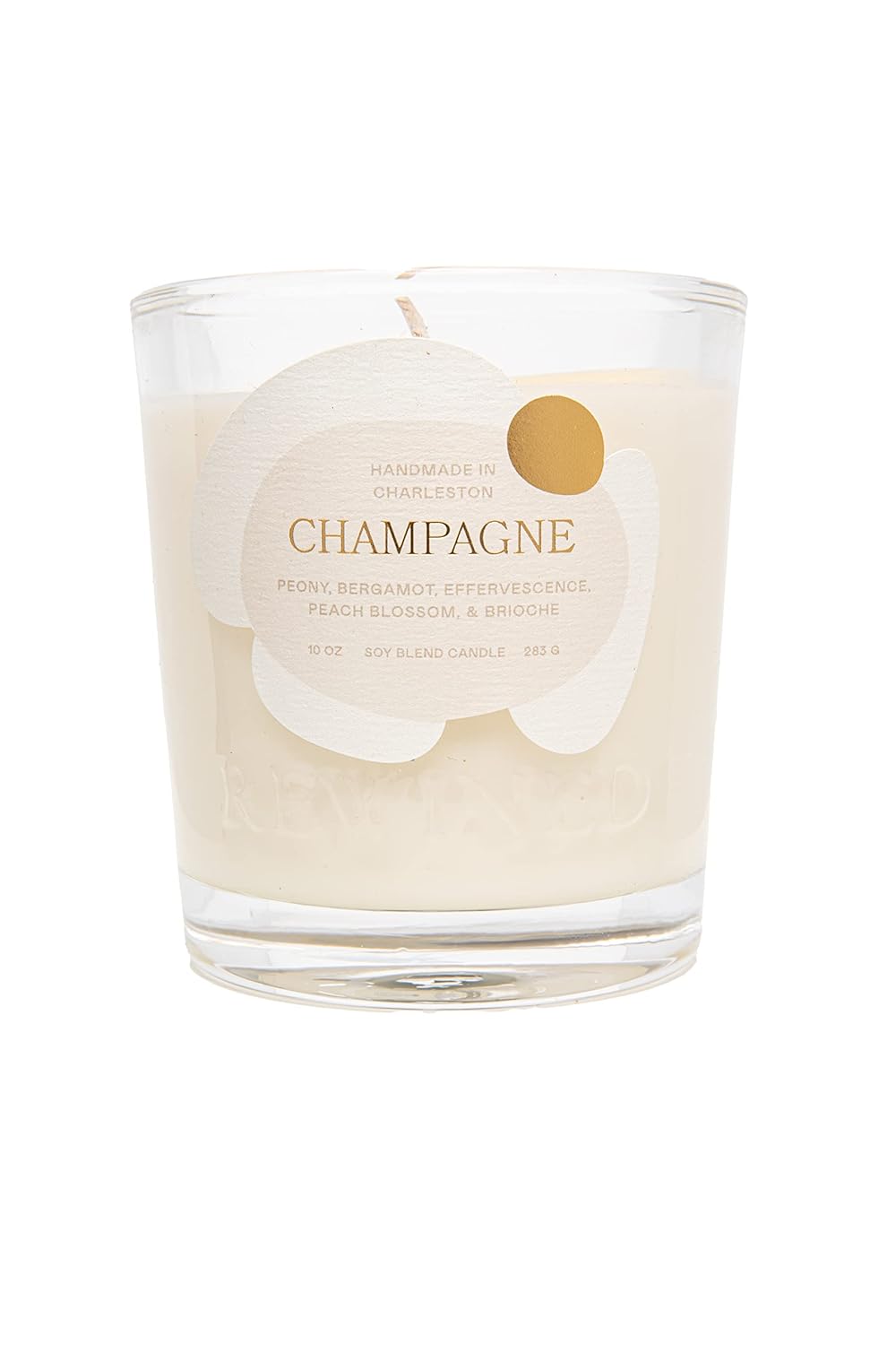 Rewined-Champagne Scented Candles (10oz)- Notes of Peony, Bergamot, Peach Blossom, and Brioche, Nontoxic Candles