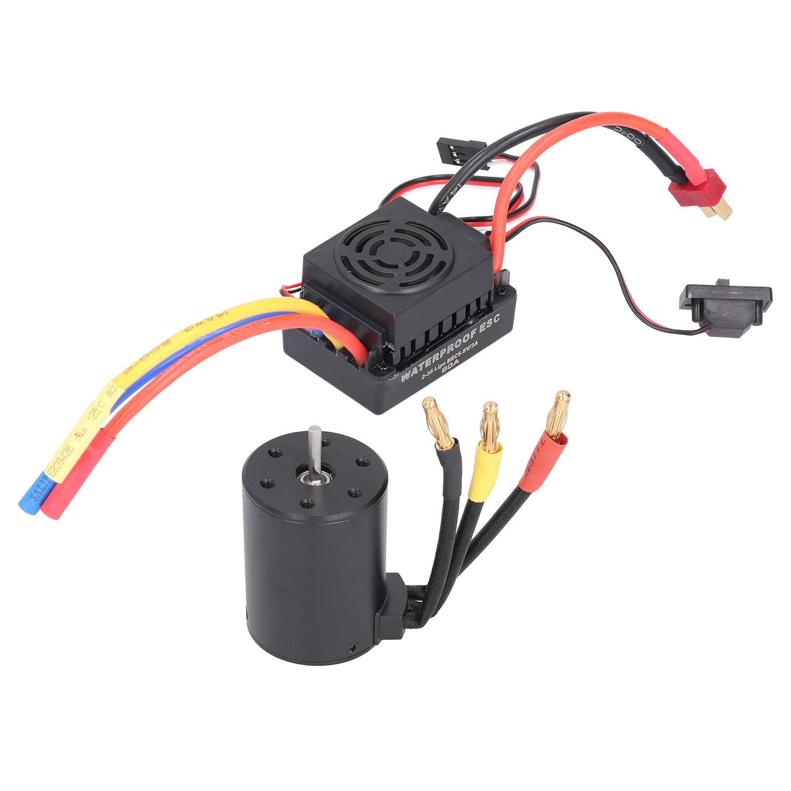 3650 Set di parti ESC brushless impermeabile 3900KV per motore brushless 60A per auto RC 1/10