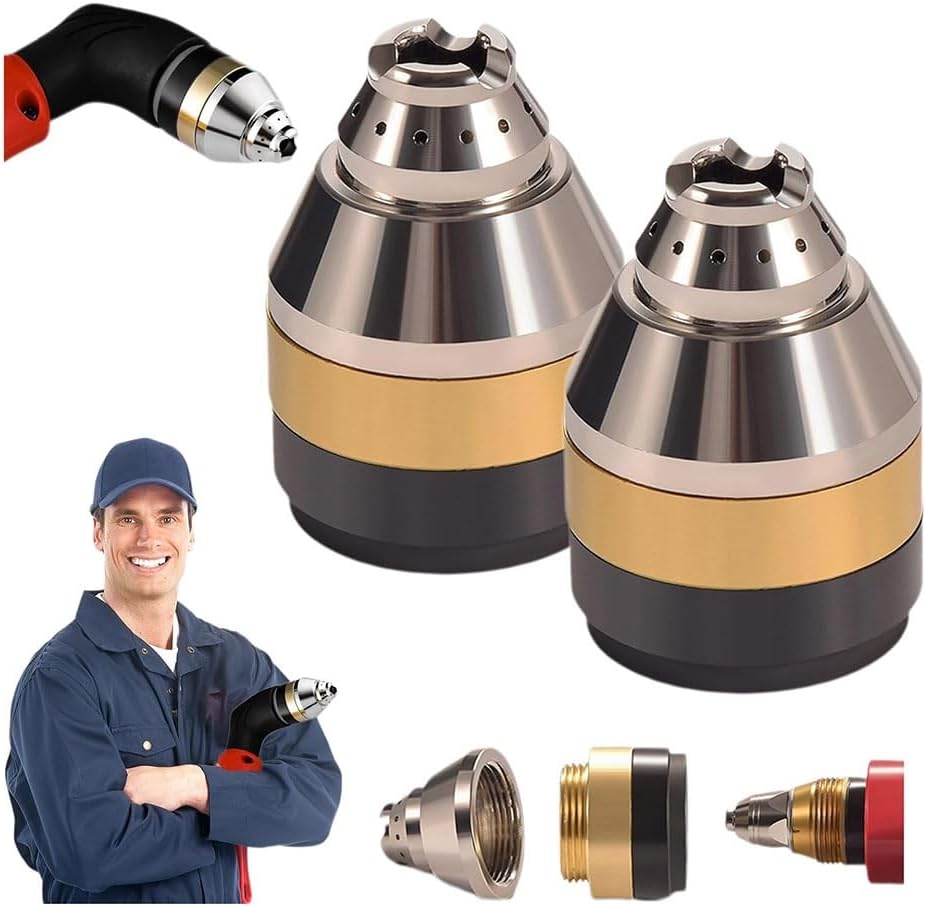 P80 Plasma Cutting Nozzle Protective Cover, Plasma Cutter Tips Electrodes Cover, Contactable Protective Cover (2Pcs) Easy Install Easy to Use