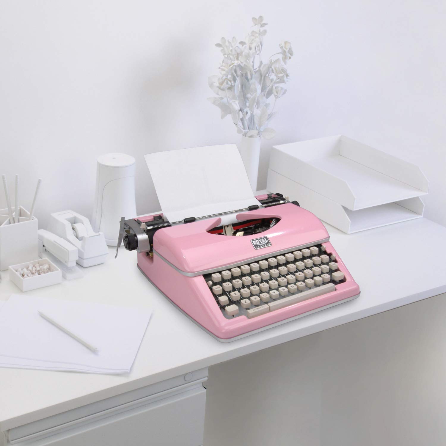 Royal 79105Y Klassische manuelle Schreibmaschine, Rosa
