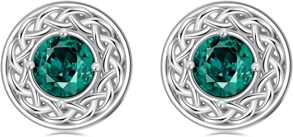 Celtic Earrings Sterling Silver Celtic Knot Stud Earrings for Women