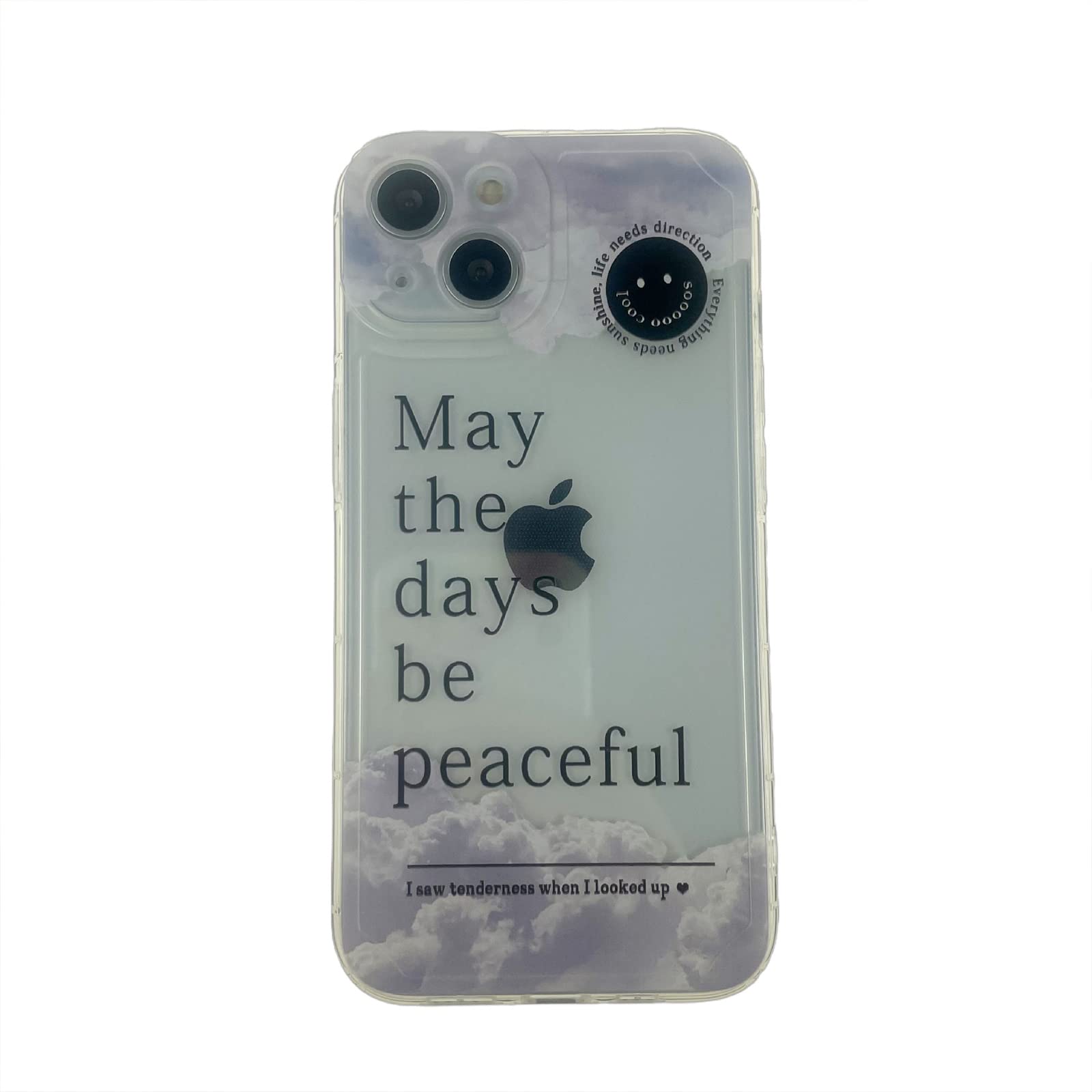 ONIYA iPhone 11/12/13 Case Transparent Design Protective Hard PC Back with Soft Shockproof TPU Bumper iPhone Case Optional Compatible iPhone 7/8/X/11/12/13 Pro