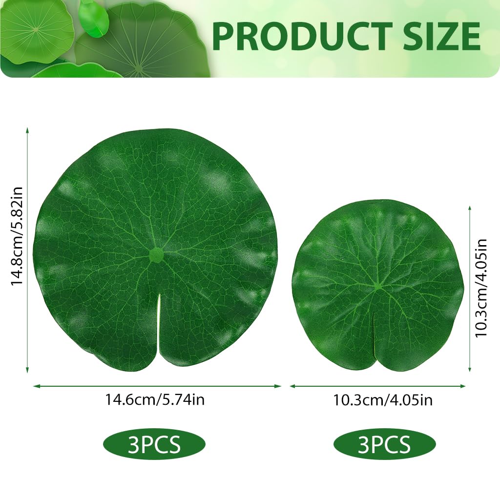 Artificial Lily Pads - Floating Lotus Leaves for Ponds & Pools -2