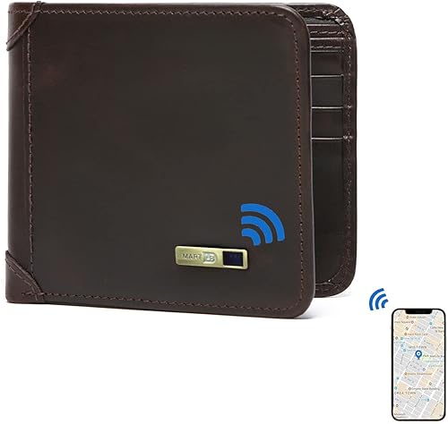 Cartera Bluetooth antipérdida, rastreador y buscador GPS posicionador, carteras para hombre, delgada, minimalista, seguimiento fresco, cartera de