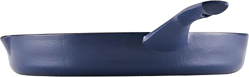 Miniatura 8 de Ayesha Curry Kitchenware Sarténsartén de hierro fundido esmaltado con mango auxiliar y boquillas de vertido, 12 pulgadas - Anchor Blue