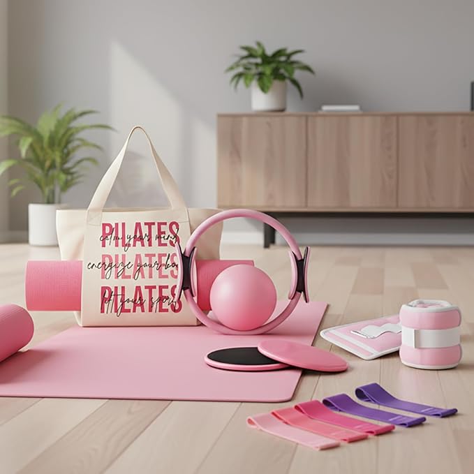 Kit de Pilates para Mujeres, Set Completo con Aro, Bola, Bandas y Bolsa miniatura 8