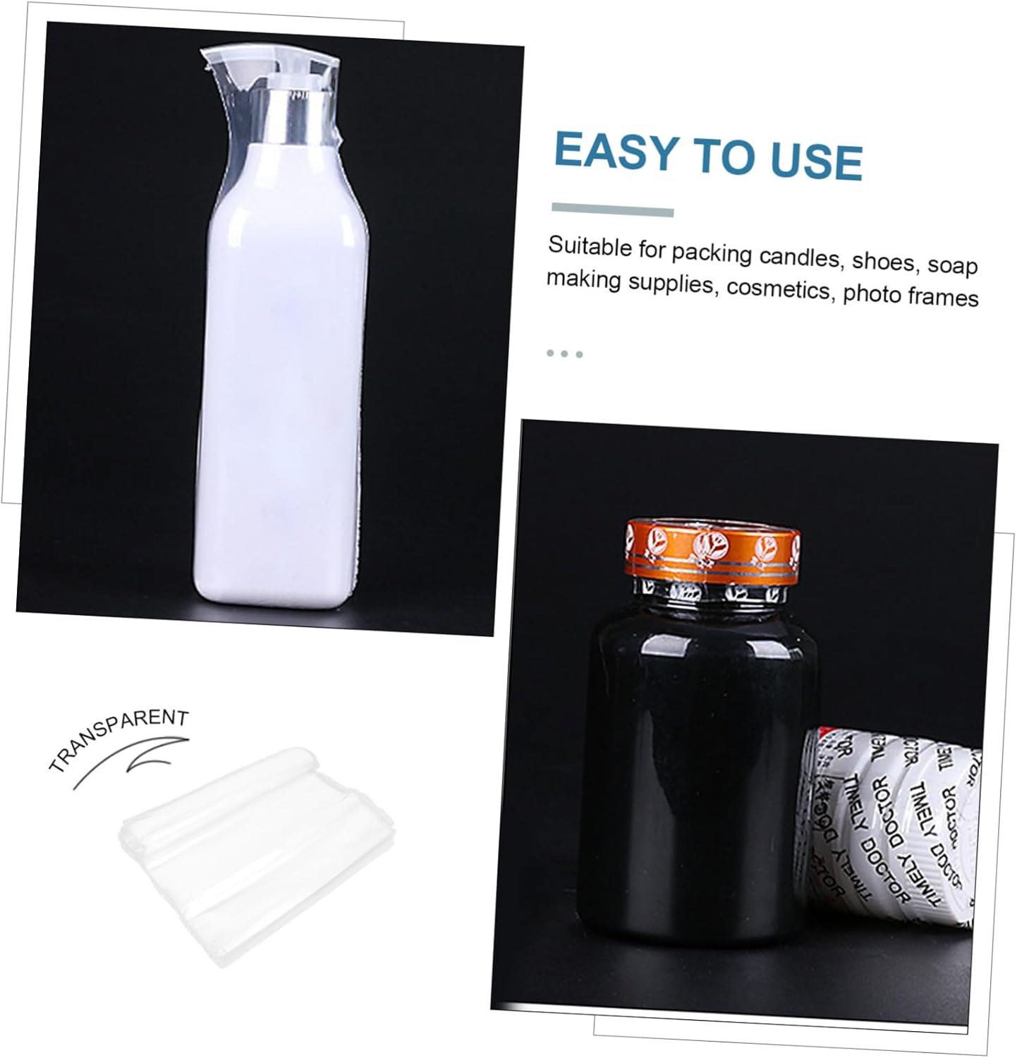 Shrink Wrap Bags for Suckers Vacuum Seal Bags Heat Shrink Film 100pcs Pack