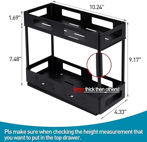 Miniatura 3 de Organizador de especias para gabinete, estantes de especias extraíbles para armarios interiores, estante de especias de cocina, organizador