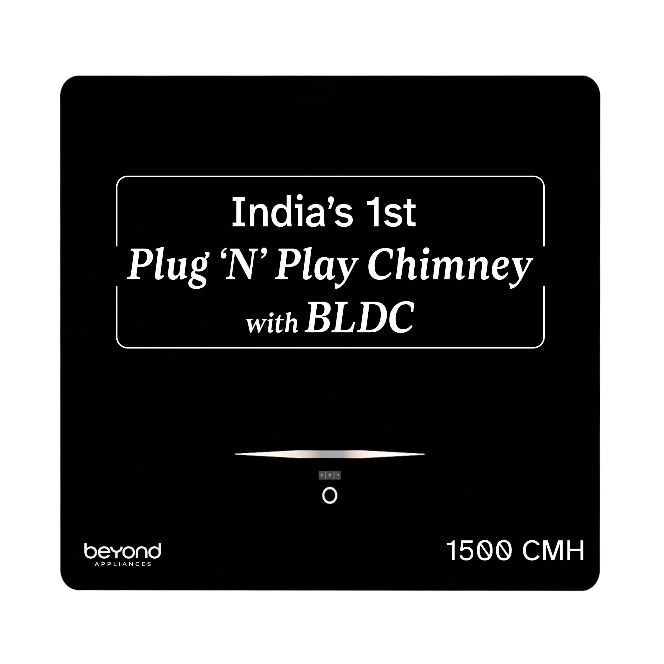 Beyond Appliances Cube Pro Plug N Play BLDC Ductless Kitchen Chimney | 1500 CMH| AutoClean| 5-Stage Charcoal Activated Filter +4Yr Warranty| 3-way Suc...