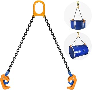 Chain Drum Lifter 2000 lbs Load Capacity, Suitable for Plastic and Metal Drums, Lifting Ring are Suitable for Cranes.