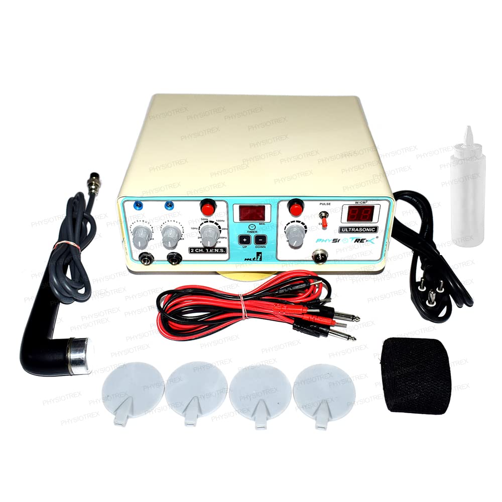 PHYSIOTREX® Advanced Physio Solutions Electrotherapy | Physiotherapy Machine | Combo Corded Electric Ultrasonic | Ultrasound With T.E.N.S. | With 1 Year Warranty
