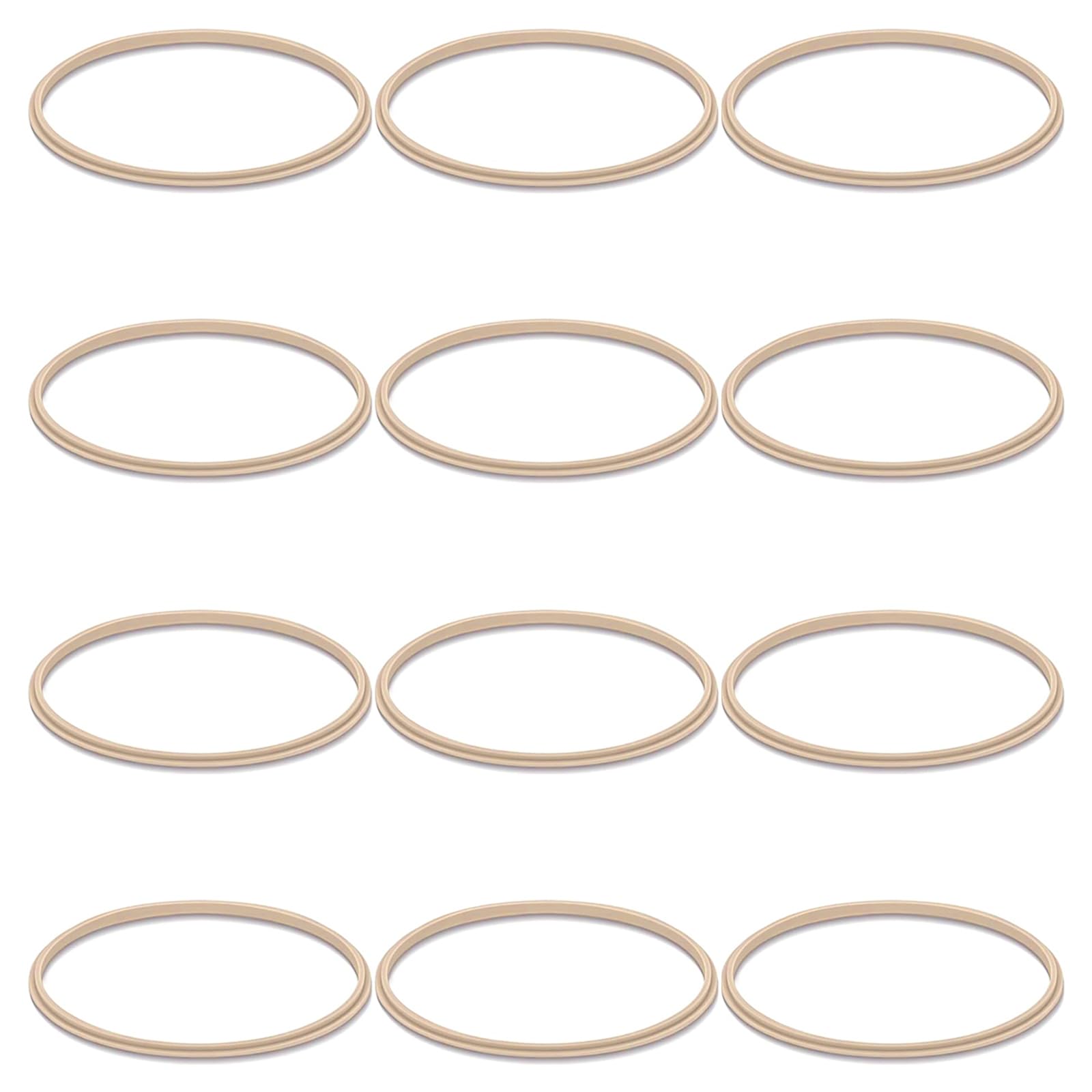 Buxuaaaa Of 12 Water Bottle Lid Gasket Silicone Seal Rings Silicone Gasket Suitable for Bottles to Leakage Replacement Rings