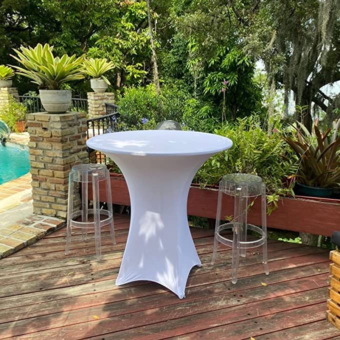 Nappe De Table Extensible En élasthanne - Blanche - 183 X 75 X 75 Cm - Coupe-vent Et