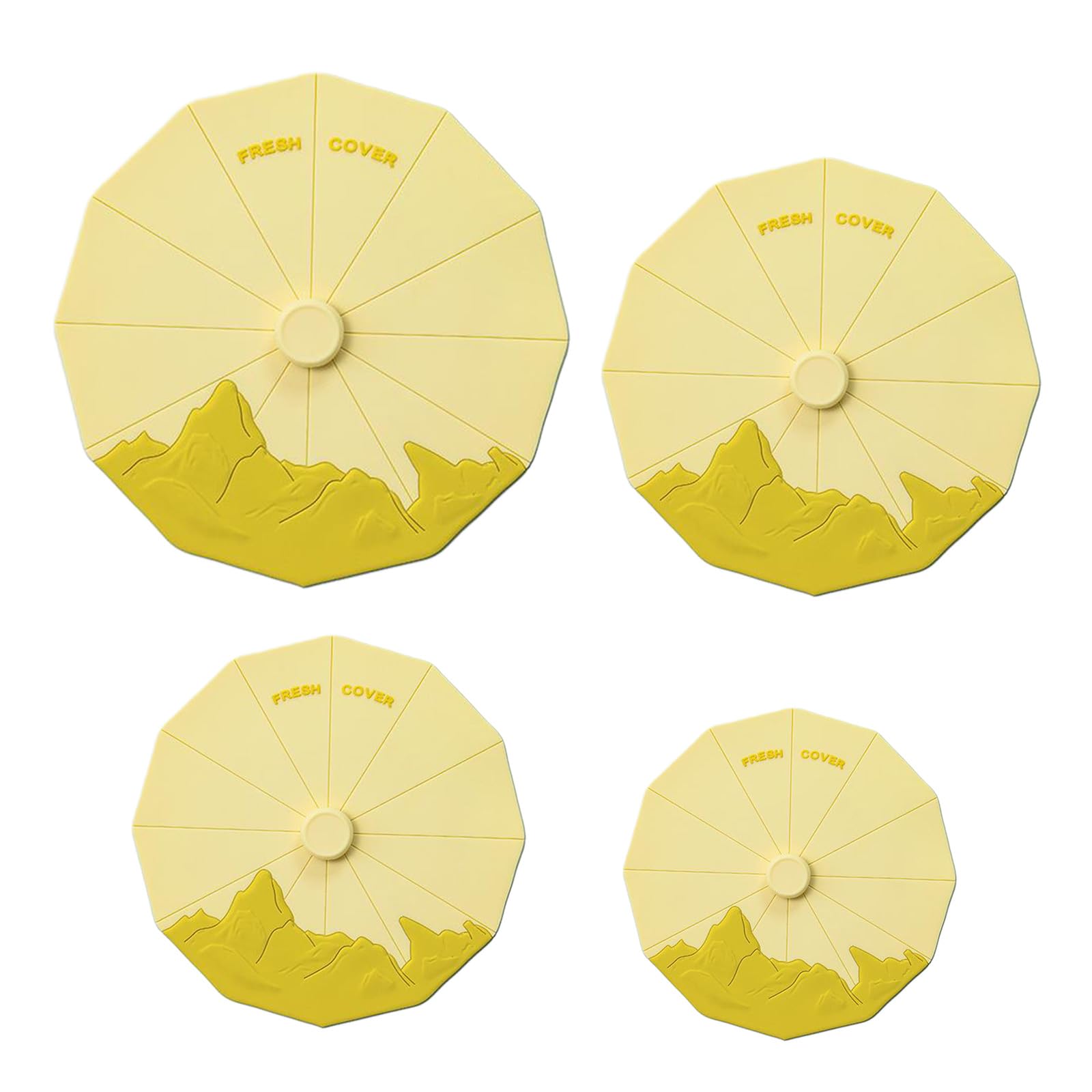 Yhplxyuus Of 4 Silicone Bowl Covers Different Sizes Leak Proof Bowls Lids Suction Seal Covers for Pots and Cups Versatile Bowls Lids